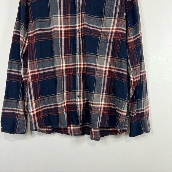 Eddie Bauer Vintage Blue / Red Flannel Shirt 2XL - Picture 6 of 7